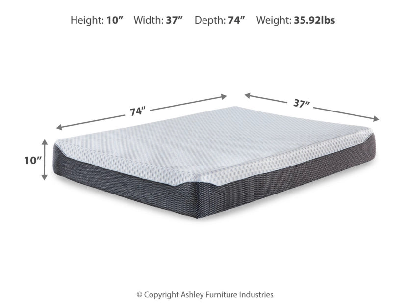 Ashley Sleep Gruve 10 Inch Firm Memory Foam Twin Mattress