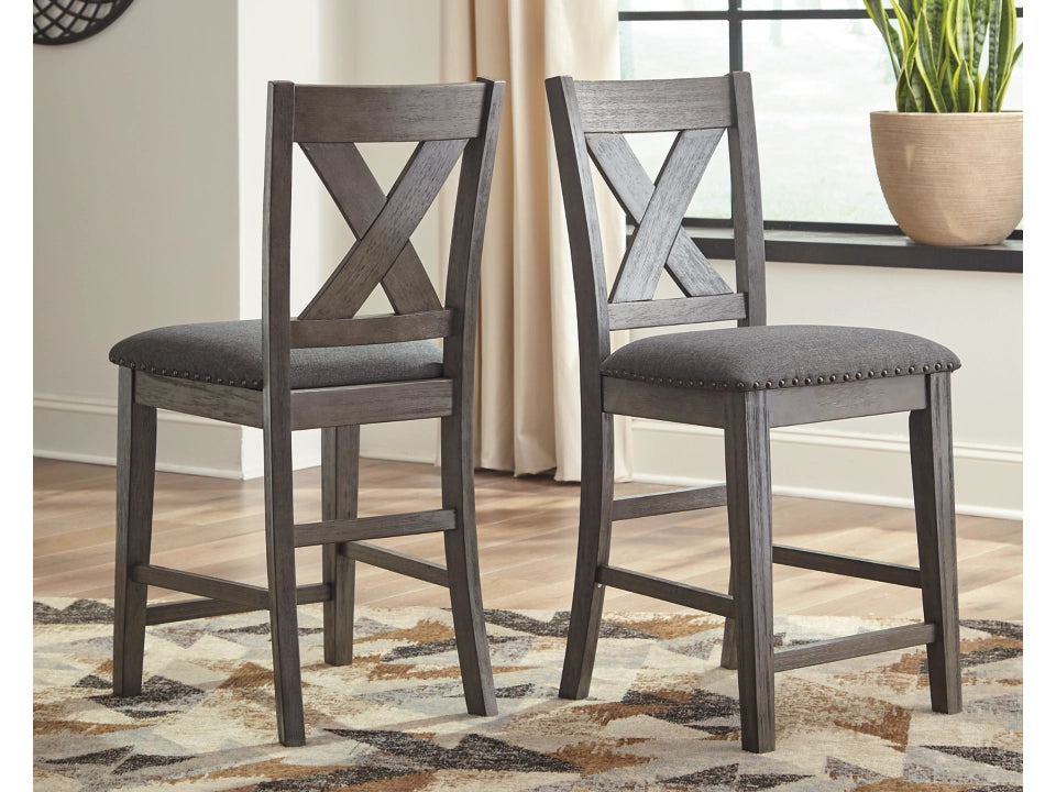 Caitbrook X Back Counter Height Bar Stool (Set of 2)
