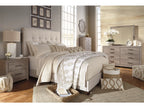 Dolante Queen Upholstered Bed with Square Button Tufting