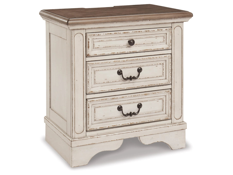 Realyn 27" 3 Drawer Charging Nightstand