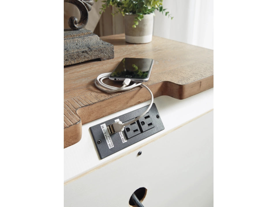 Realyn 27" 3 Drawer Charging Nightstand