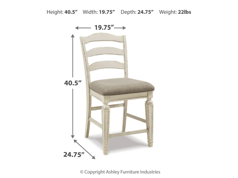 Realyn Ladderback Counter Height Bar Stool (Set of 2)