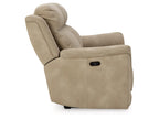 Beige recliner chair on a white background