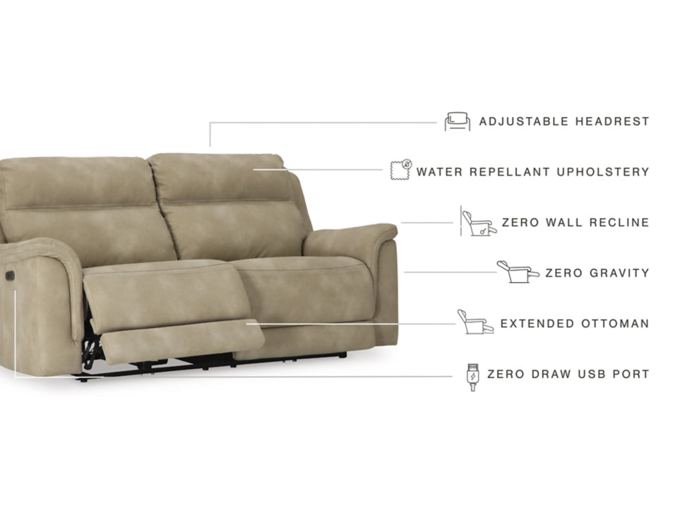 Next-Gen DuraPella Performance Fabric Dual Power Reclining Sofa